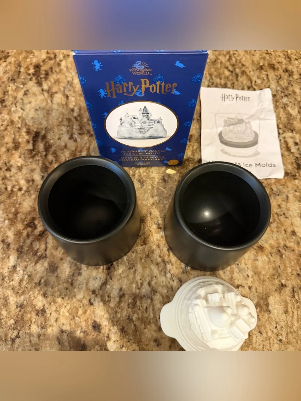 Harry Potter Silicone Cocktail Ice Cube Molds Hogwarts Castle William Sonoma
